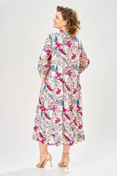 Платье 1152 молочно-розовый KaVari plus size