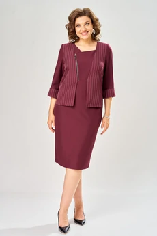 Платье 1158-1 бордовый KaVari plus size