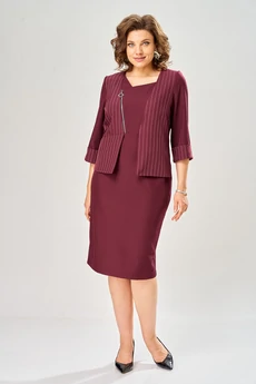 Платье 1158-1 бордовый KaVari plus size