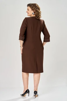 Платье 1158-2 коричневый KaVari plus size