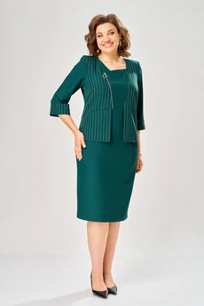 Платье 1158-3 зеленый KaVari plus size
