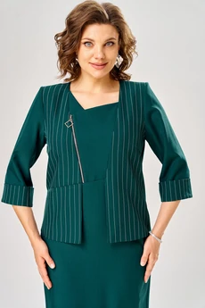 Платье 1158-3 зеленый KaVari plus size