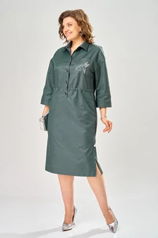 Платье 1159 хаки KaVari plus size
