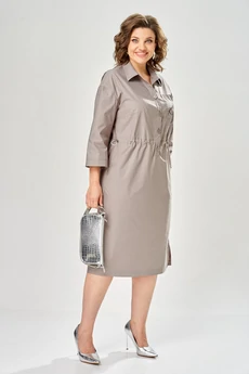 Платье 1159-1 серо-фиолетовый KaVari plus size