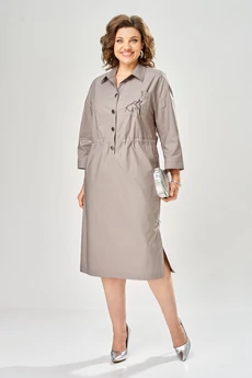 Платье 1159-1 серо-фиолетовый KaVari plus size