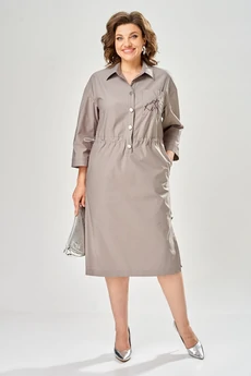 Платье 1159-1 серо-фиолетовый KaVari plus size