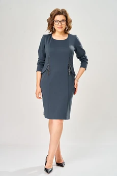 Платье 1160-1 синий KaVari plus size