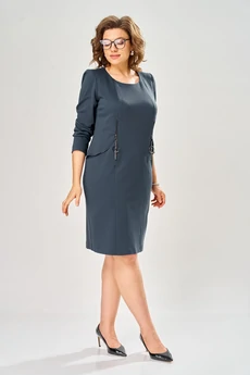 Платье 1160-1 синий KaVari plus size