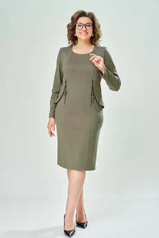 Платье 1160-2 темно зеленый KaVari plus size