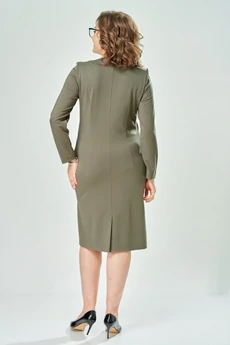 Платье 1160-2 темно зеленый KaVari plus size