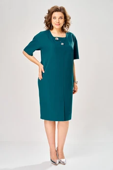 Платье 1161-1 изумруд  KaVari plus size