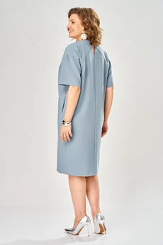 Платье 1161-2 серо-голубой KaVari plus size