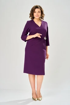 Платье 1162-1 баклажан KaVari plus size