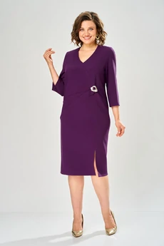 Платье 1162-1 баклажан KaVari plus size