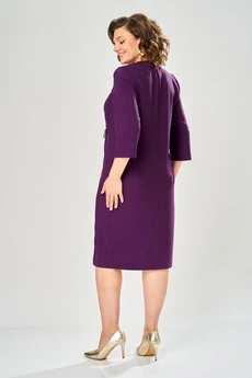 Платье 1162-1 баклажан KaVari plus size