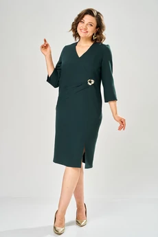 Платье 1162-2 изумруд  KaVari plus size