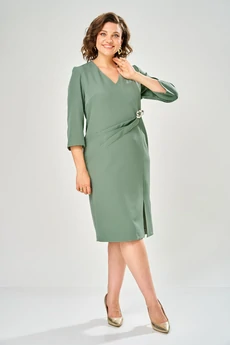Платье 1162-3 зеленый KaVari plus size