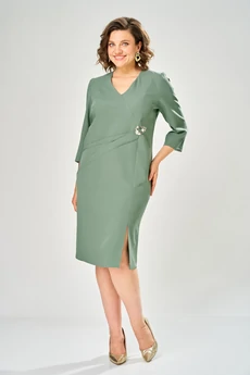 Платье 1162-3 зеленый KaVari plus size