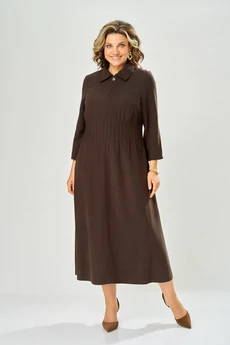 Платье 1164 коричневый KaVari plus size