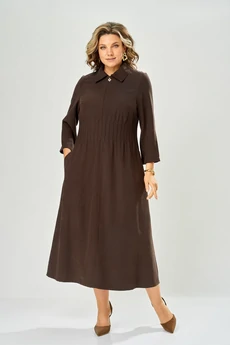 Платье 1164 коричневый KaVari plus size