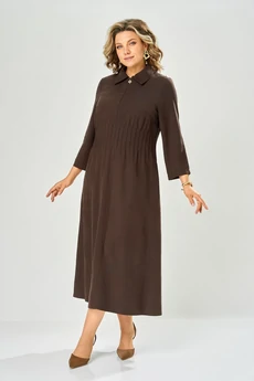 Платье 1164 коричневый KaVari plus size