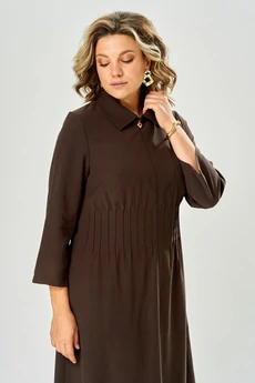 Платье 1164 коричневый KaVari plus size