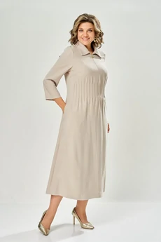 Платье 1164-1 бежевый KaVari plus size
