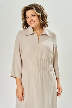 Платье 1164-1 бежевый KaVari plus size