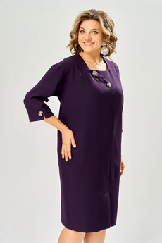 Платье 1165-1 баклажан KaVari plus size