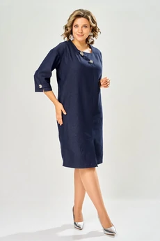 Платье 1166 синий KaVari plus size
