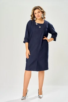 Платье 1166 синий KaVari plus size