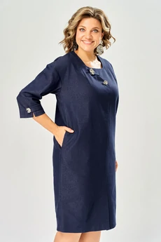 Платье 1166 синий KaVari plus size