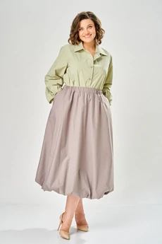 Юбка 2014-1 серо-фиолетовый KaVari plus size