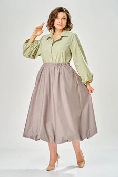 Юбка 2014-1 серо-фиолетовый KaVari plus size