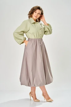 Юбка 2014-1 серо-фиолетовый KaVari plus size