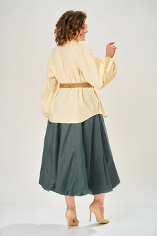 Рубашка 4033-1 сливочное масло KaVari plus size