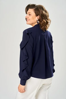 Блузка 4034-1 синий KaVari plus size