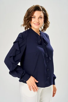 Блузка 4034-1 синий KaVari plus size