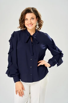 Блузка 4034-1 синий KaVari plus size