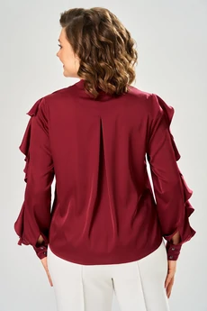 Блузка 4034-3 бордовый KaVari plus size