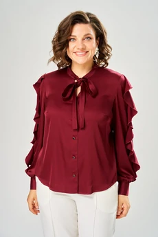 Блузка 4034-3 бордовый KaVari plus size