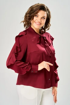 Блузка 4034-3 бордовый KaVari plus size
