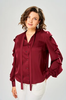 Блузка 4034-3 бордовый KaVari plus size