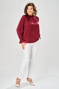 Блузка 4035-3 бордовый KaVari plus size