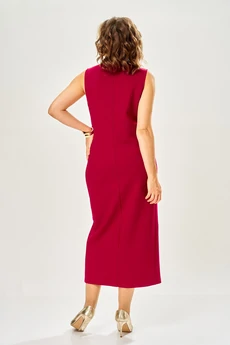 Костюм с платьем 8062-5 черный-красный KaVari plus size
