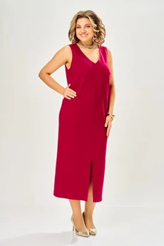 Костюм с платьем 8062-5 черный-красный KaVari plus size