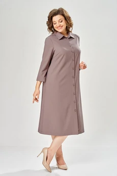 Костюм с платьем 8071 бежевый KaVari plus size