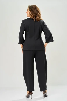 Костюм брючный 8074 черный KaVari plus size