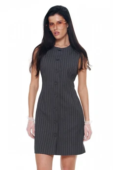 Сарафан 1103-2 серый в полоску KaVari