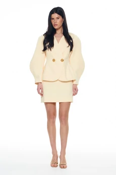 Костюм с юбкой 8057 сливочное масло KaVari
